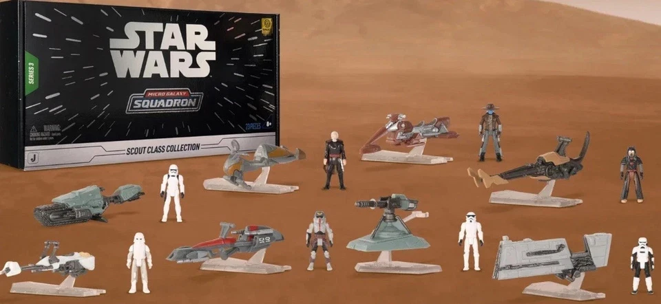 STAR WARS Micro Galaxy Squadron Scout Class Series 3 Set 1500 Jazwares Vault RAR - Image 3 of 4
