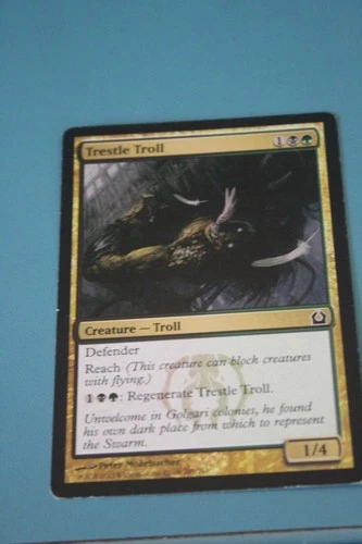 MTG CARD POOR CONDITION TRESTLE TROLL