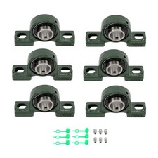 6 UCP205-16 Pillow Block Bearing 1" Bore 2 Bolt Flange Mounted Self-Alignment