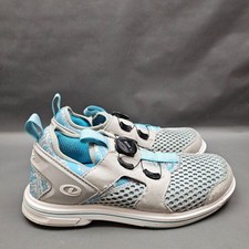 Dexter Pro BOA Bowling Shoes Womens 8.5M Gray Blue Right Hand Mesh Sneakers