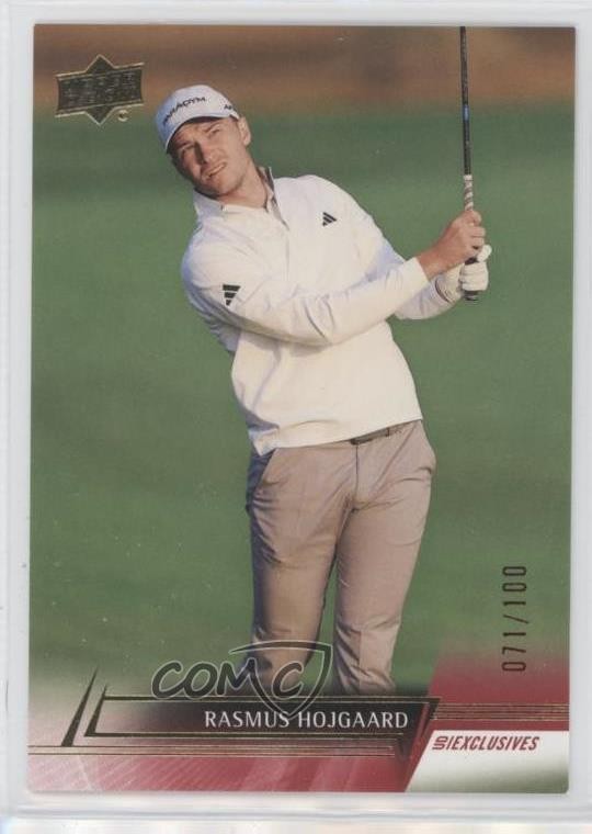 2024 Upper Deck UD Exclusives 71/100 Rasmus Hojgaard #39 2k4