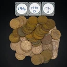 New Listing68x Lincoln Wheat Cents 1940 P D S Lot Better Grades F-XF Mixed Coins Pennies