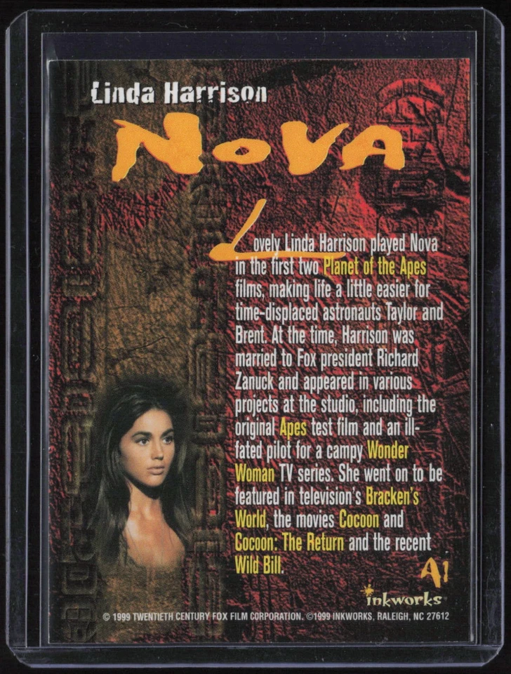 1999 Inkworks Planet Of The Apes Archives Nova Linda Harrison Auto Autograph - Image 2 of 2