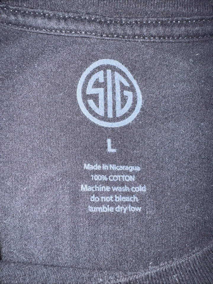 Camisa negra de manga larga Sig Sauer con licencia oficial para hombre talla grande Foto 3 de 4