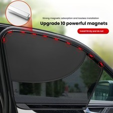 2 Pack Magnetic Car Front Window Sun Shade Cover Uv Block Protection Half Shade