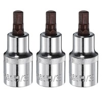 "3X 9/32\" Sechskant-Bit 1/2\" Vierkant Sae-Schlag-Bit-Set S2 & CR-V"