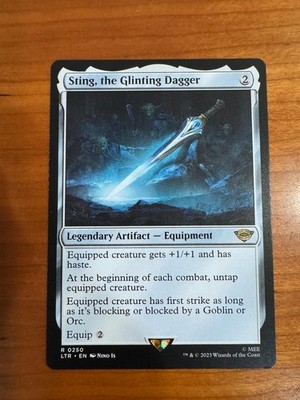 STING, THE GLINTING DAGGER 250 UNIVERSES BEYOND: TALES OF MIDDLE-EARTH MTG NM