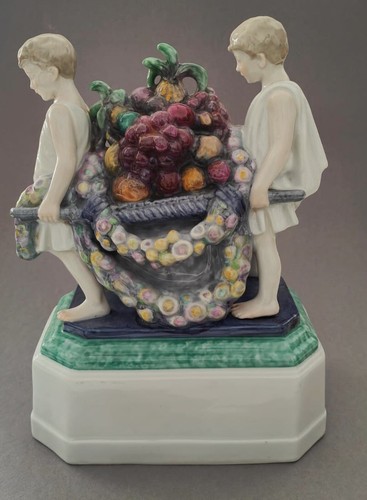 Large Art Nouveau figure group Karl Ens Volkstedt 1900-1920 30 cm table attachment - Picture 3 of 17