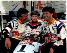 MARIO, MICHAEL and MARCO ANDRETTI signed 8x10 INDY INDYCAR RACING photo