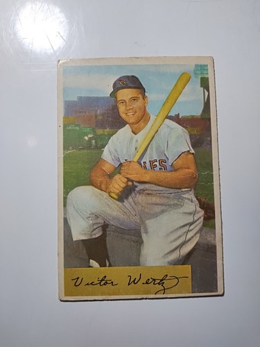 1954 BOWMAN BASEBALL Card #21 Victor Wertz - Ships Fast!!! Vic Wertz