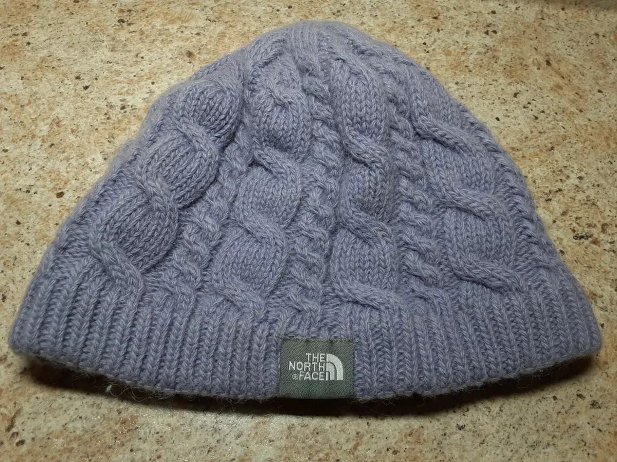 North face on sale fuzzy cable beanie