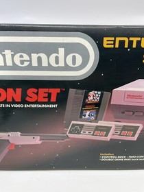 Vintage Nintendo NES Action Set Home Console - White/Gray Box Only 1988