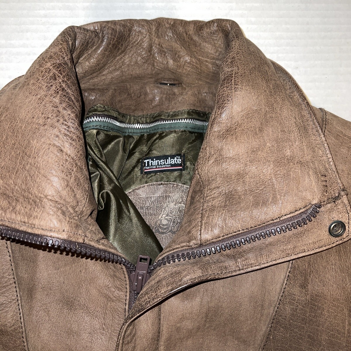 サニー@ 【非売品】激レア WILD TURKEY 革ジャン 牛革 RARE Mens Wild Turkey Rare Breed Promo Brown Suede Leather