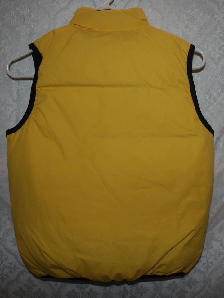 Old Navy Reversible Puffy Puffer Vest Sz 7 Youth Kids Unisex Down Yellow Black - Image 4 of 4
