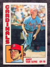 1984 Topps #206 Andy Van Slyke Rookie RC Card  . rookie card picture