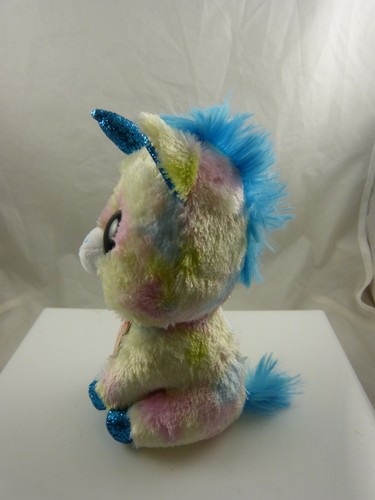 Blitz Unicornio Ty Colección Blanco Verde azulado Unicornio Gorro Boo's Cumpleaños 12 de enero - Imagen 4 de 8