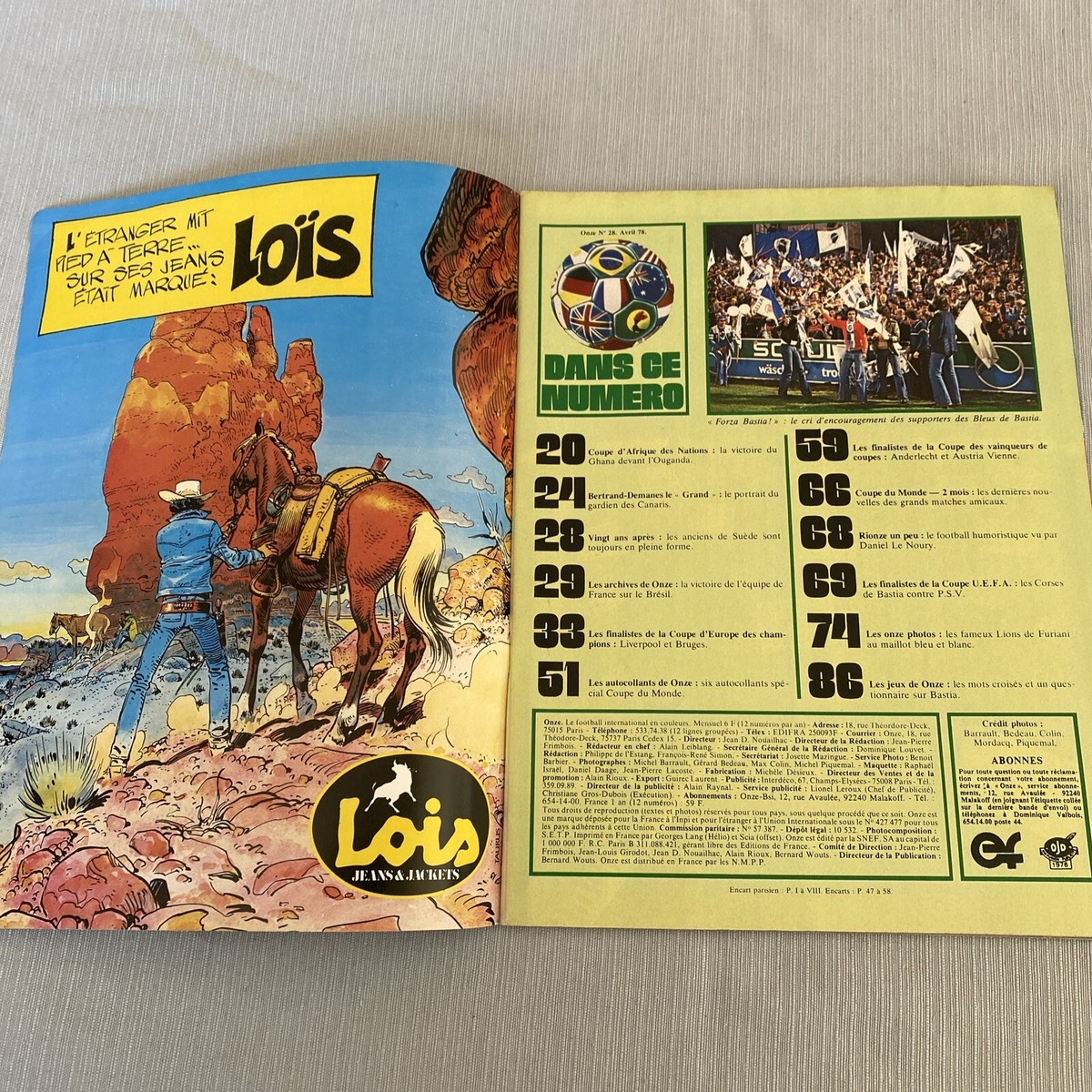 Magazine Onze Mondial N°27 – Mars 1978 – Vintage Football – Bon état