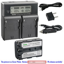 Kastar Battery Dual Fast Charger for Sony NP-FM50 FM55H Sony MVC-CD350 MVC-CD400