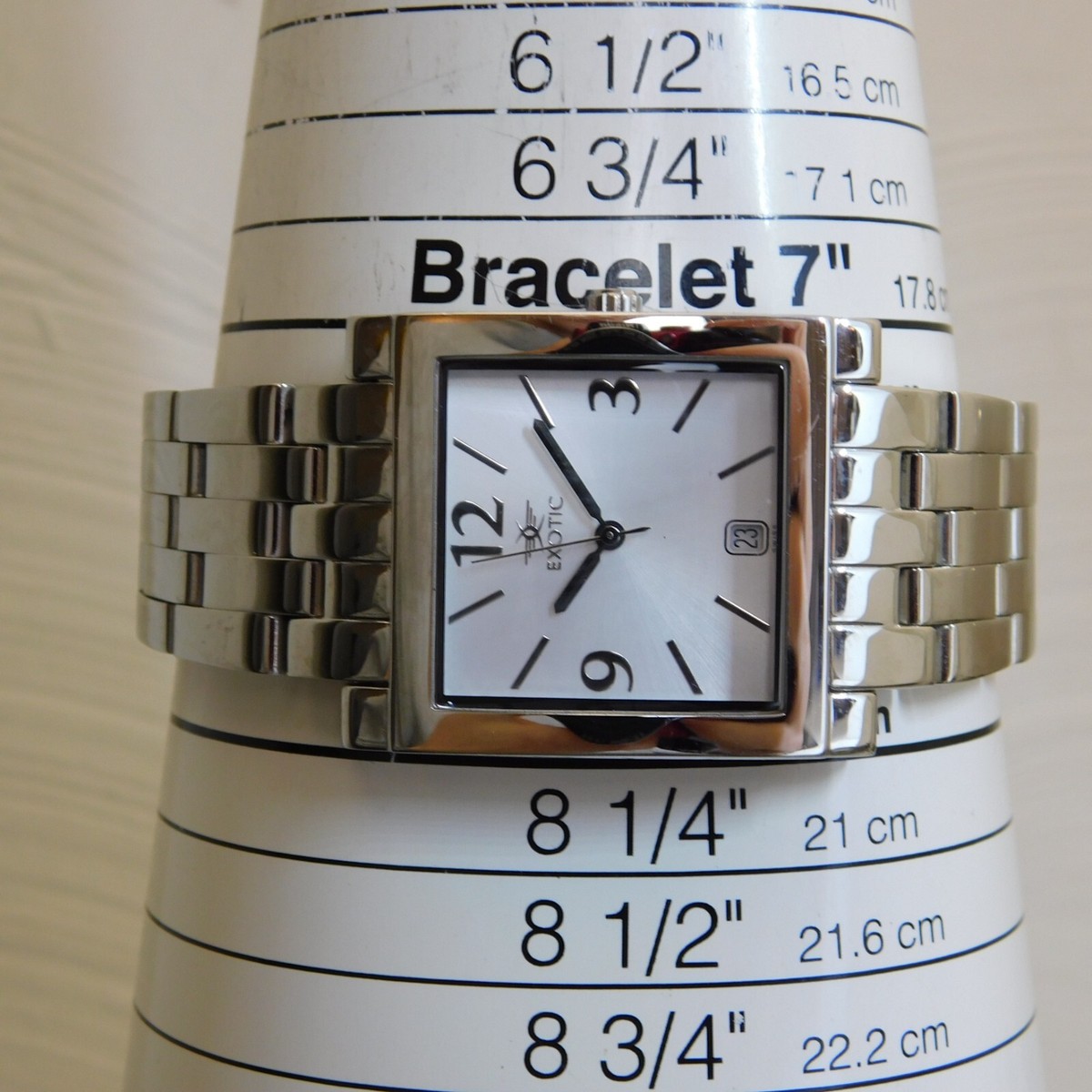Exotic Swiss Made SE03006 All Stainless Steel Men's Watch Sz. 7 3