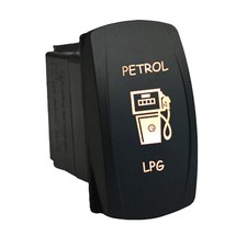 Rocker switch 12V 687W2 PETROL LPG laser dual LED white ON-OFF-ON