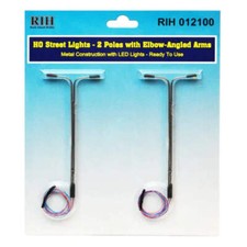 Farola Rock Island Hobby RIH012100 HO con 2 postes verticales y 2 brazos de codo