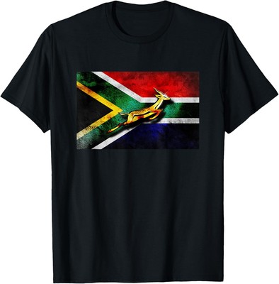 Springbok Bokke South African Flag Vintage Rugby T-Shirt Hoodie