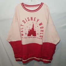 Walt Disney World Sweater Red Castle 1971 Embroidered PLS SEE DESCRIP