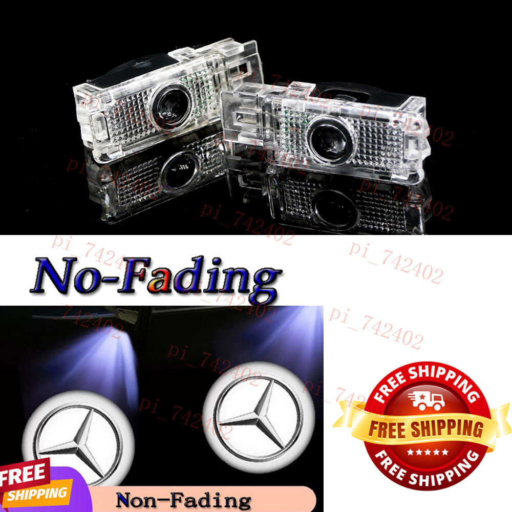 For C-Class Sedan 4-Door Car Door LED Light Projector Lamp Kit 2001-2007