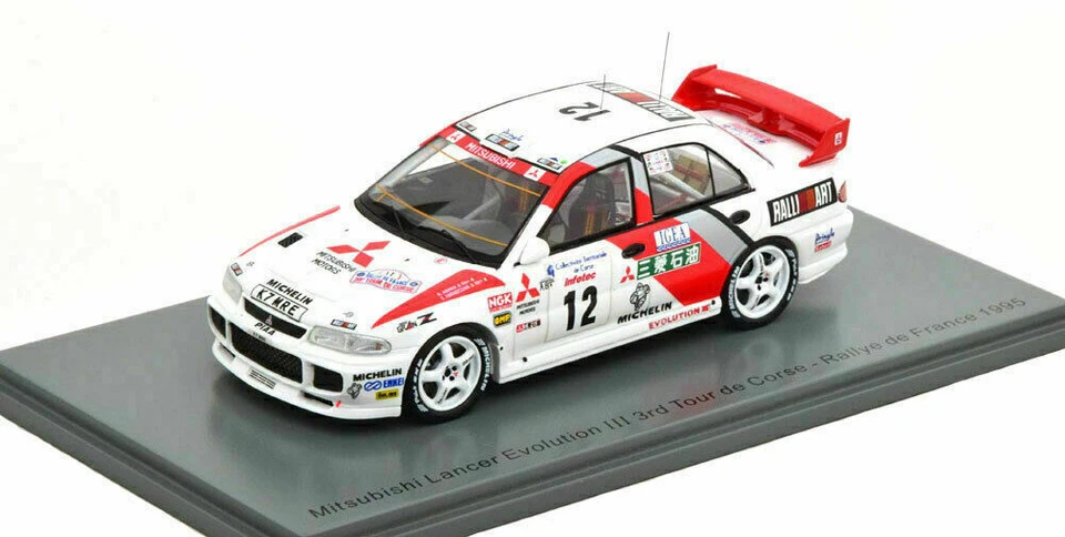 DIECAST 1:43 MODELLINO AUTO SPARK MITSUBISHI LANCER AGHINI RALLY 1995 MODELLISMO - Immagine 4 di 4