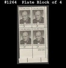 USA5 #1264 MNH PB4 Winston Churchill