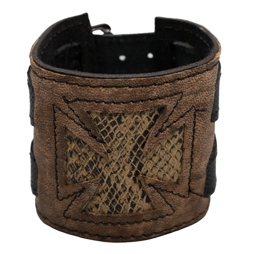 Bracciale Vintage in pelle intrecciata stile Punk braccialetti moda fai da te con piume croce accessori per gli uomini