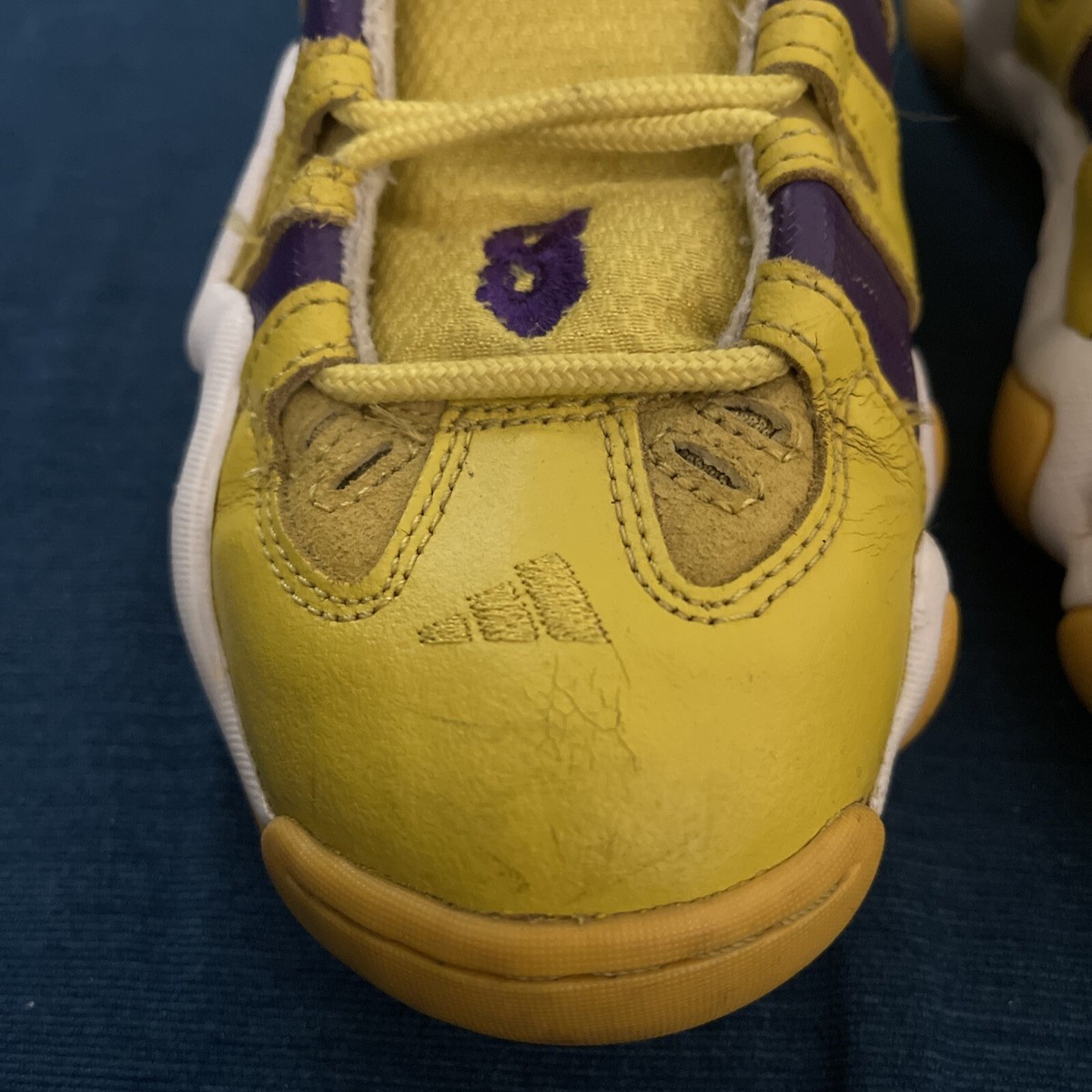 Adidas Crazy 8 Sun Lakers Yellow Purple Kobe Bryant Size 10 Adidas Crazy 8 Sun Lakers Yellow Purple Kobe Bryant Size 10