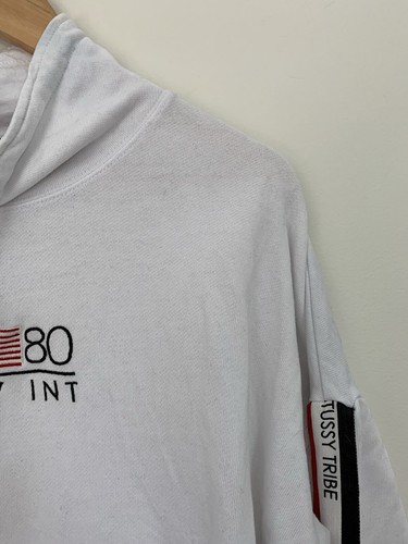 Stussy Jumper Women’s Y2K Cropped Streetwear Turtle Neck Sweatshirt 1980 Size 12 - Picture 2 of 17