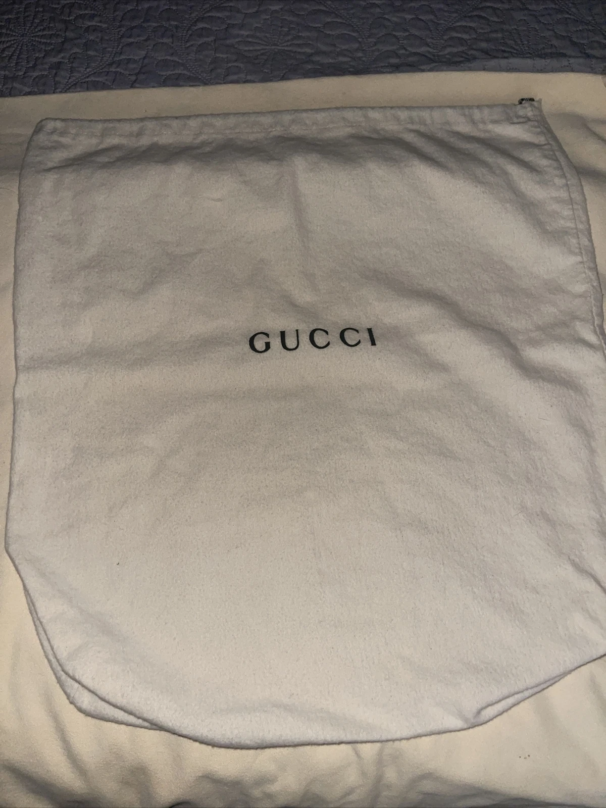 Sac à poussière authentique cordon de dessin Gucci   beige H 10 x W18 pouces Co/sac ou chaussures.#22 7