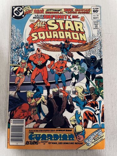 All-Star Squadron # 25 - 1st Jade, Obsidian, Silver Scarab, & Nuklon VF/NM Cond. - Afbeelding 1 van 8