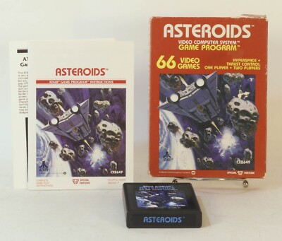 Vintage Boxed Atari 2600 game Asteroids Tested & Working *