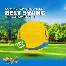 SWING SET STUFF INC COMMERCIAL POLYMER SEAT WITH 5.5 FT COATED CHAIN (BLUE) 0316