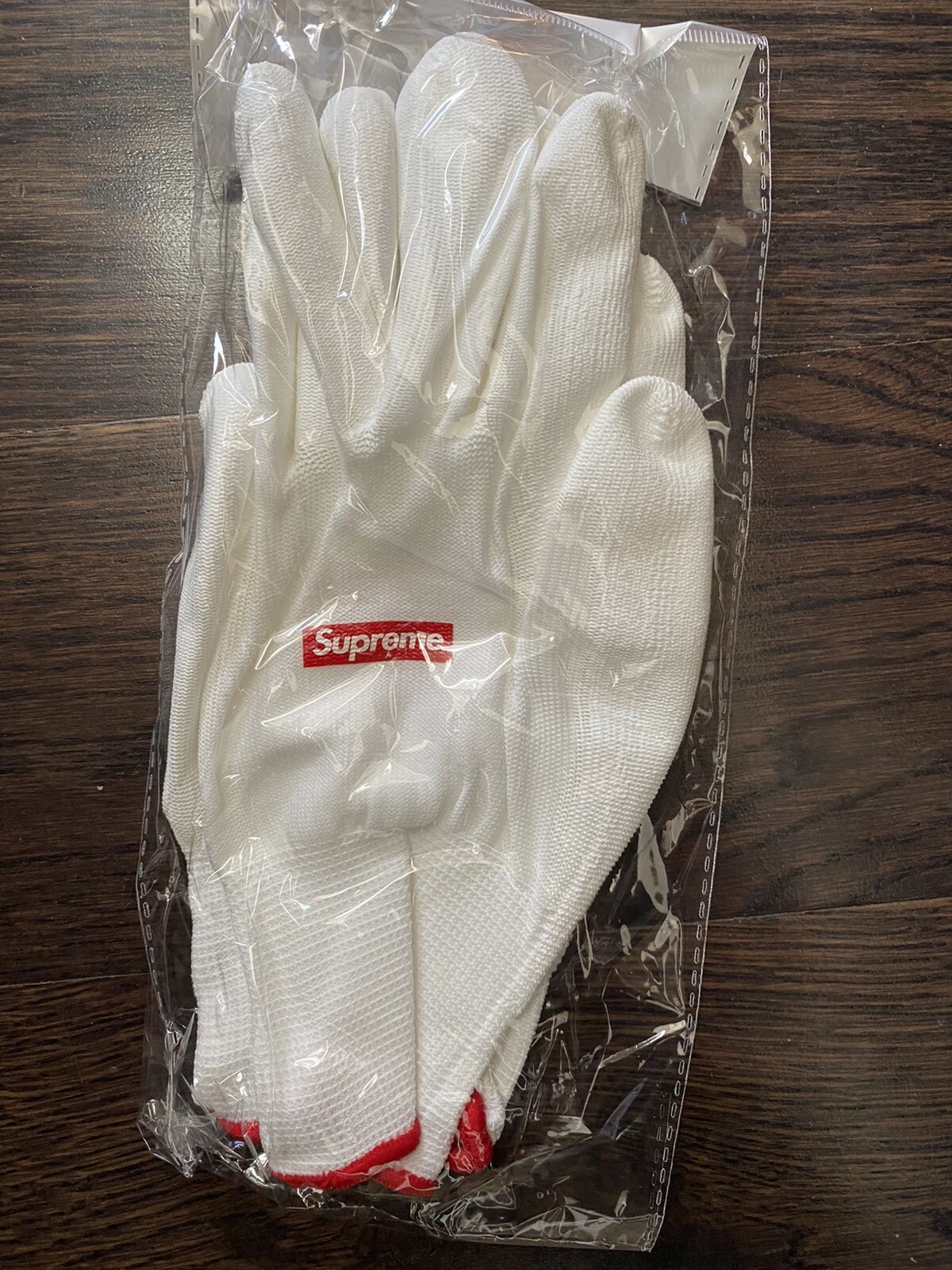 Brand New Supreme White Rubber Rubberized Gloves FW20
