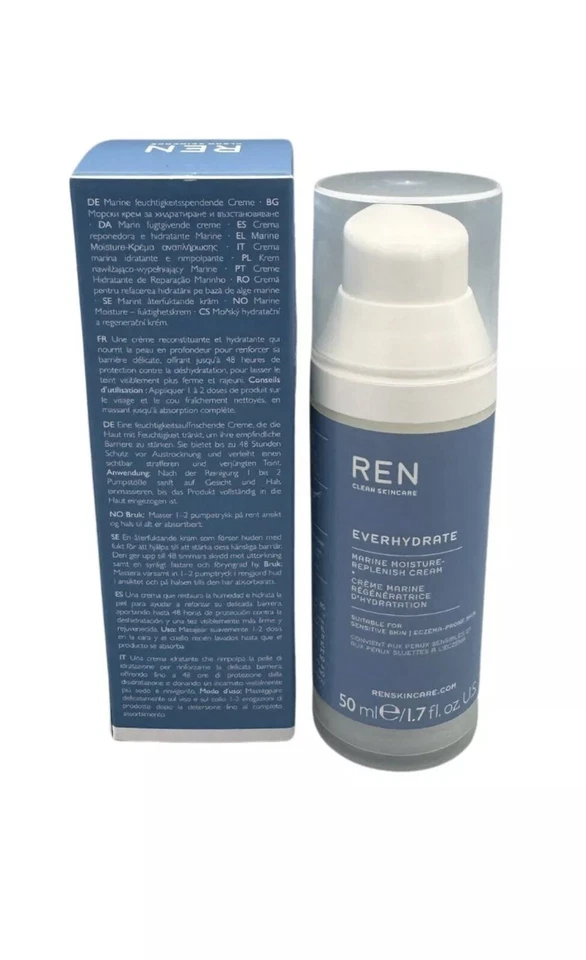NUEVO EN CAJA - Ren Clean Cuidado de la Piel EVERHIDRATADO CREMA HIDRATANTE MARINA... 1,7 OZ Foto 4 de 4