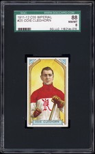 1911 C55 Imperial Tobacco #25 Odie Cleghorn Rookie Card (Renfrew) SGC 8 HOF?