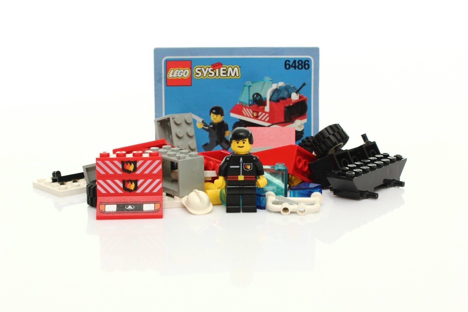 Lego Town Jr. Fire Set 6486 Engine 100% complete + instructions 1997