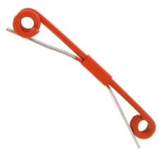 Shields Collar Clip Mens Vintage Bar Orange Enamel 60S Boxed 2 1/8"