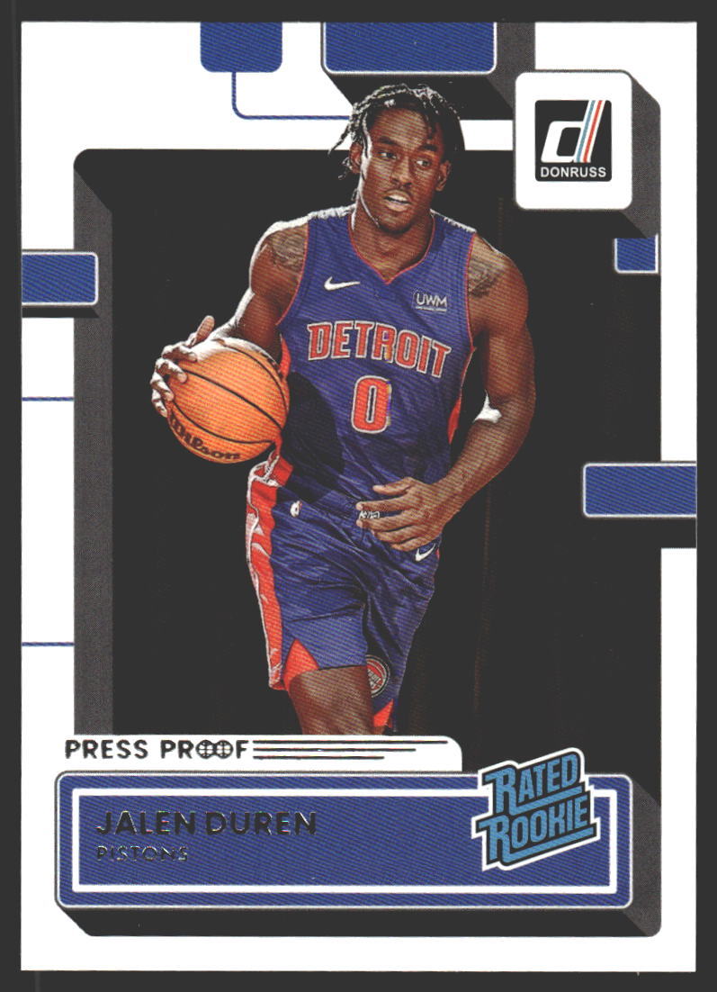 Jalen Duren #213 2022-23 Donruss Silver Press Proof Detroit Pistons