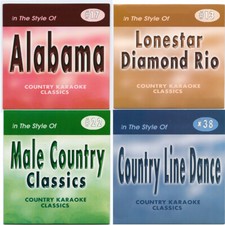 ALABAMA /LONESTAR/MALE COUNTRY DANCE 4 CD G COUNTRY KARAOKE CLASSICS 13.17.22.38