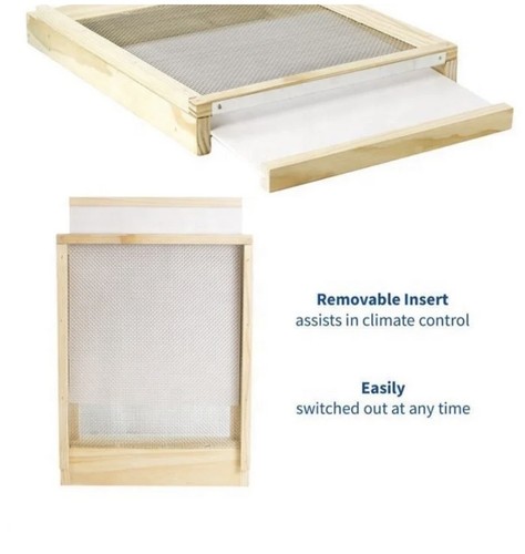 Beehive screened bottom board LANGSTROTH 4 FRAMES NUCS
