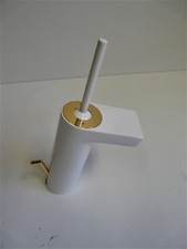 Waschtischarmatur Hansa Stela Weiss/Gold 24K, Wasserhahn, Wasserfall, 57092201