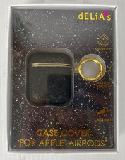 dELiA s Case Cover For Apple AirPods with Keychain Ring Charm Black NIB