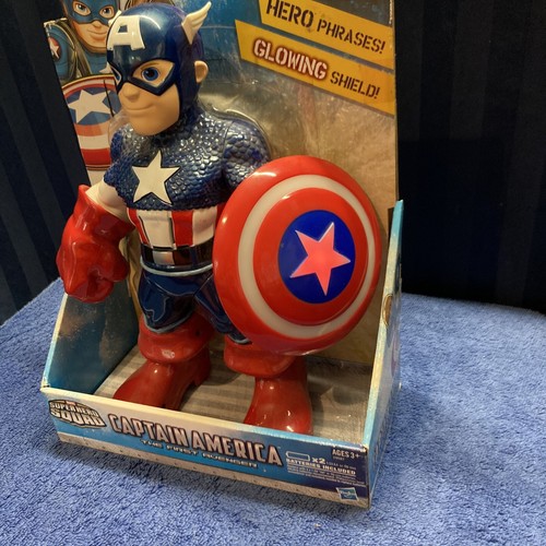 Marvel Super Hero Squad Super Shield Captain America w/ Phrases & Glow Shield S8 - Picture 5 of 7