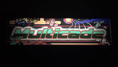 Mame Arcade Marquee Classics Multicade Emulator Translight Header Sign Backlit