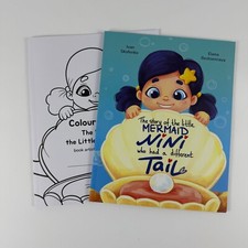 Brand New Little Mermaid Nini Who Had A Different Tail Story and Coloring Book